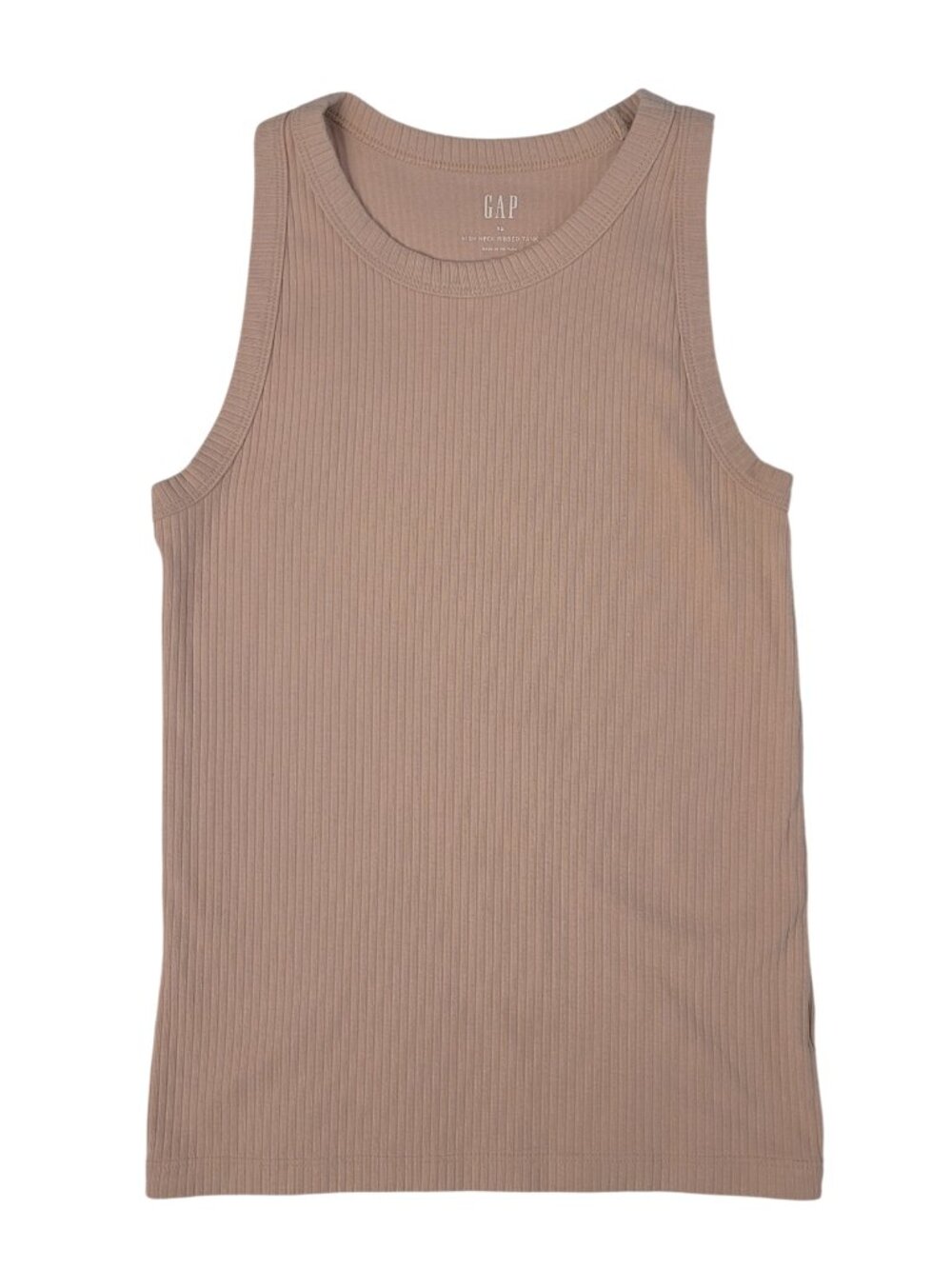 GAP High Neck Ribbed Tank light beige size XS